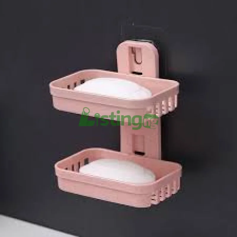 double-layer, wall-mounted soap holder