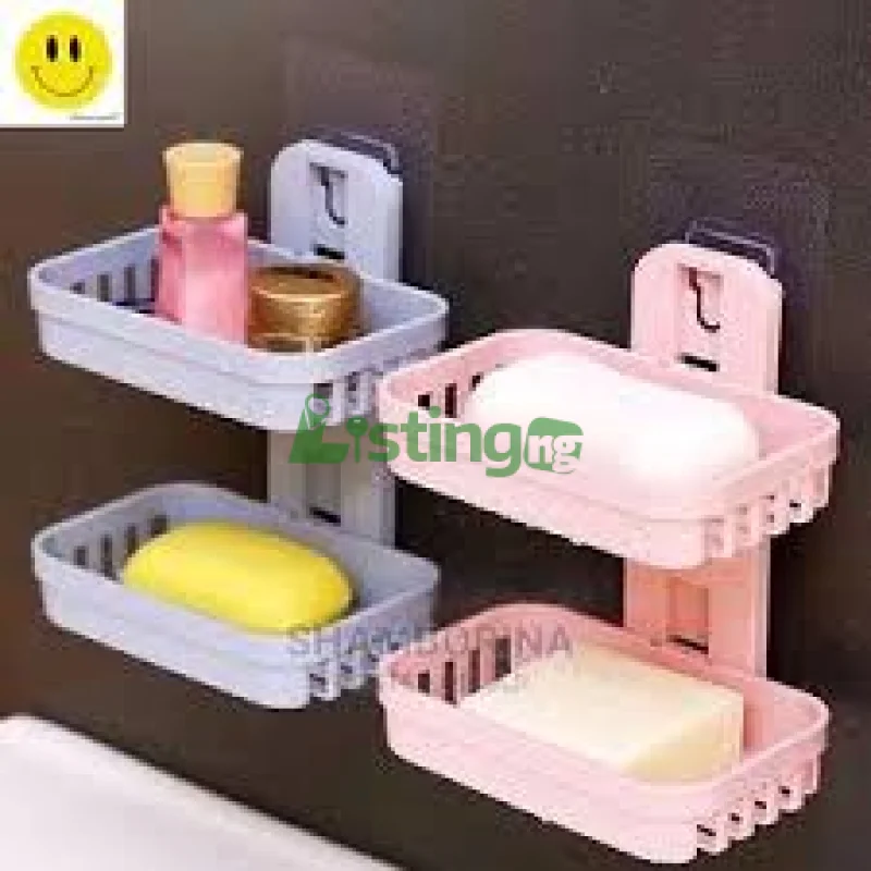 double-layer, wall-mounted soap holder