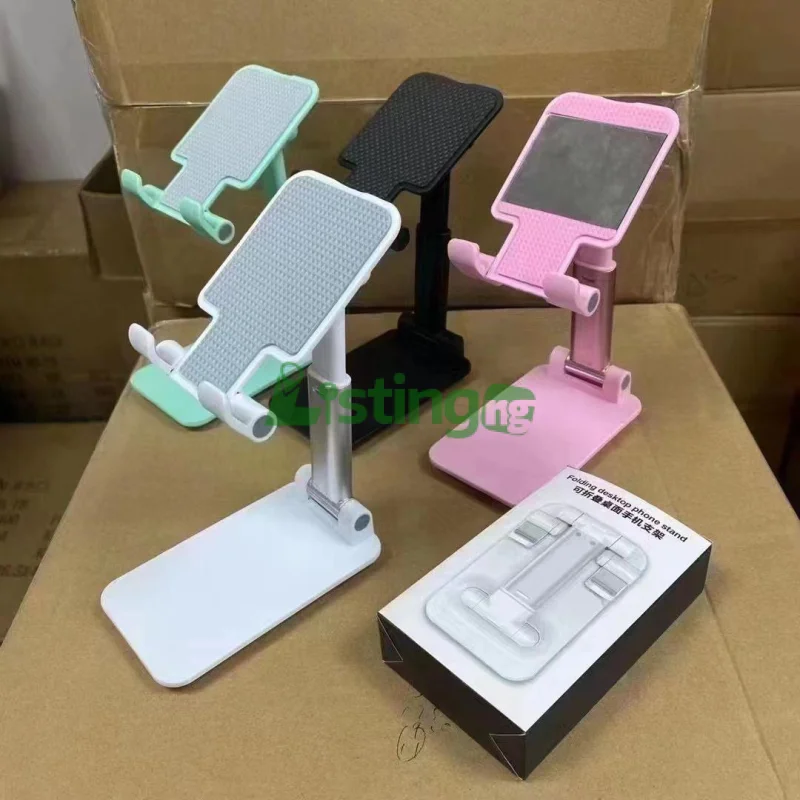 Folding desktop phone stand