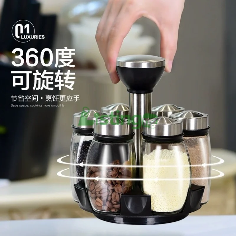 Rotating Spice Rack: Easy-Access Spices, Modern Kitchen Essential