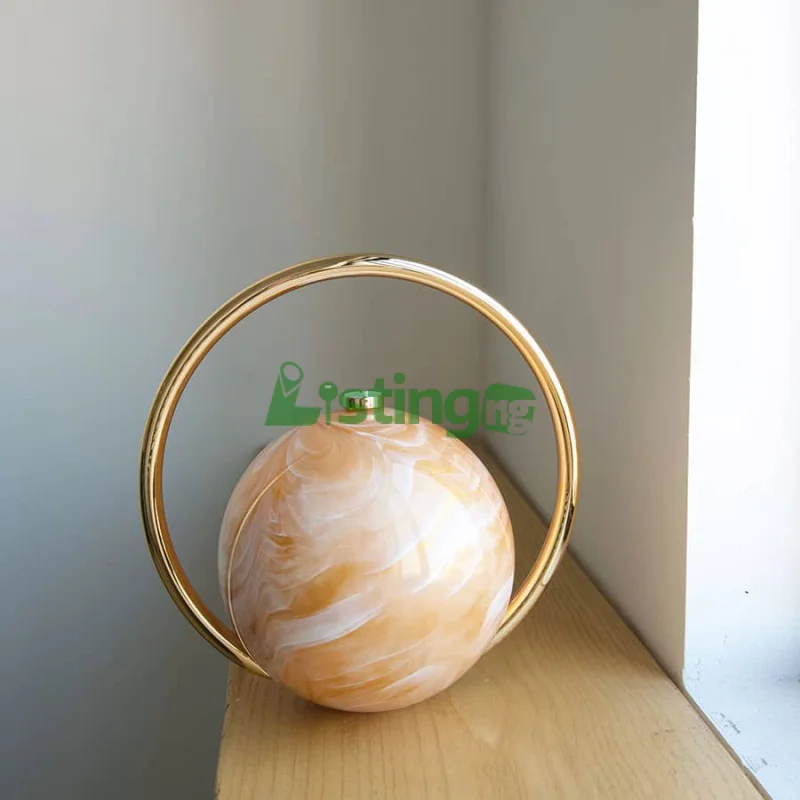 PREMIUM PLANET SHAPE PEARL CLUTCH – Stylish Handbag for Any Outfit