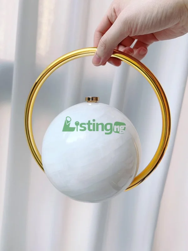 PREMIUM PLANET SHAPE PEARL CLUTCH – Stylish Handbag for Any Outfit