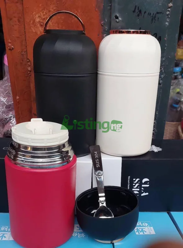 Vacuum Insulated Lunch Jar with Foldable Spoon